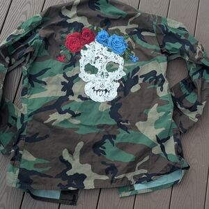 Grateful Dead Upcycked Vintage Army Jacket